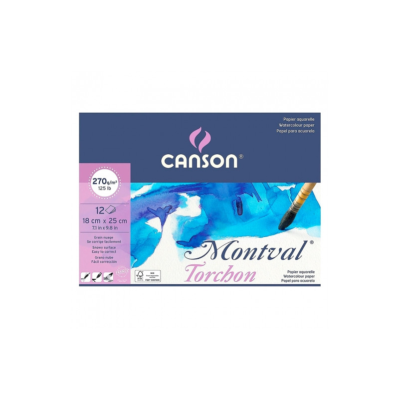 Block Canson montval torchon 270g 12 sheets - szal art - sklep plastyc