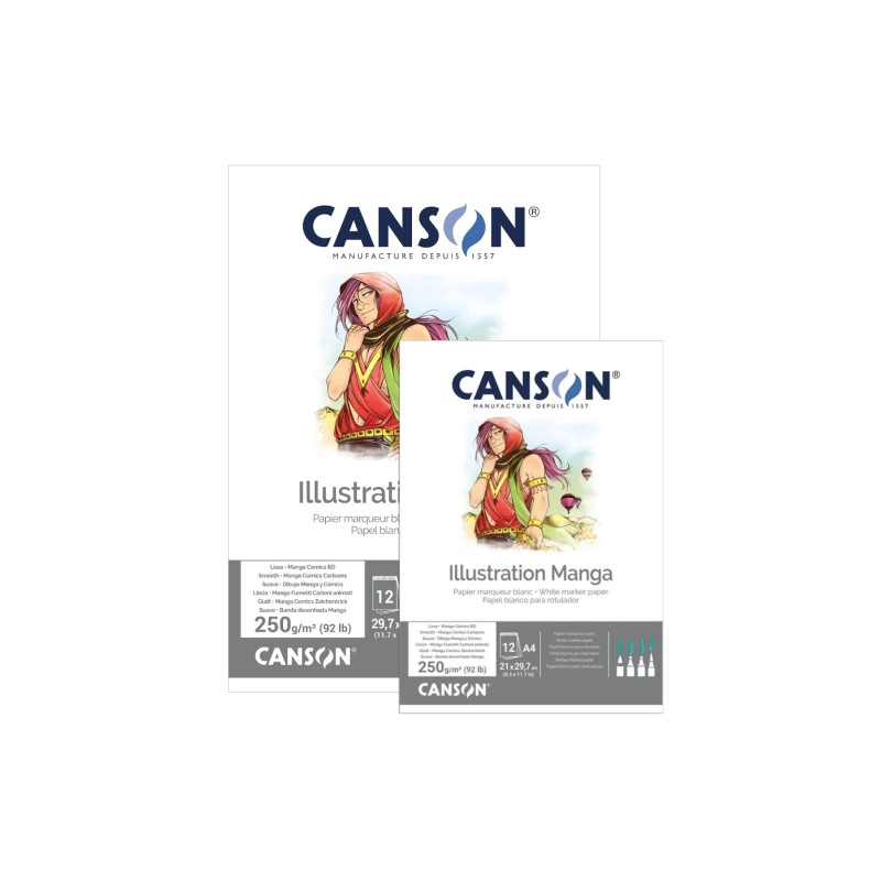 Blok Canson illustration do komiksów 250g 12ark - sklep plastyczny - s