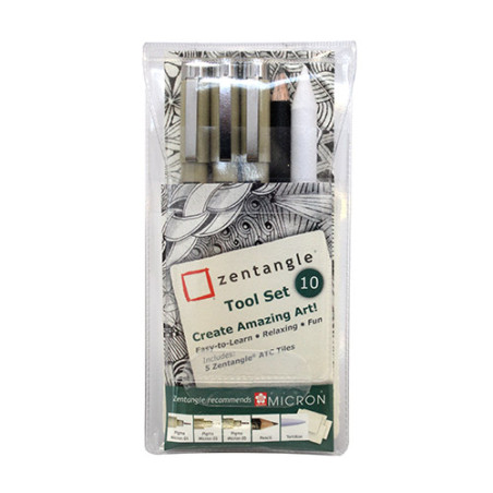 Zentangle set of 10 pieces - szal art - sklep plastyczny