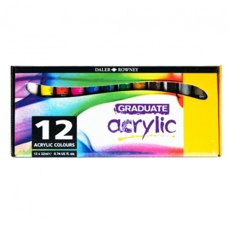 Zestaw farb akrylowych Graduate Acrylic 12x22ml Daler Rowney - sklep p