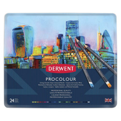 Derwent procolour zestaw 24 kredek artystycznych metal opak - sklep pl