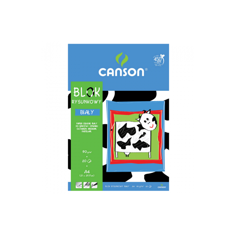 Block for drawing, Canson, 90 g, 20 sht. SZAŁ DLA PLASTYKÓW - Profesjo