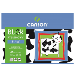 Blok Canson rysunkowy 90g 20ark - sklep plastyczny - szał dla plastykó