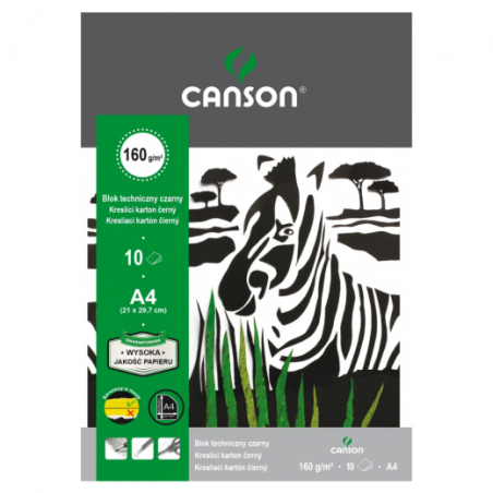 Blok Canson techniczny czarny 160g 10ark