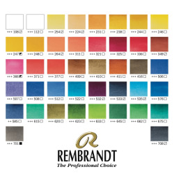 Rembrandt set of watercolors in wooden box master 42 colors