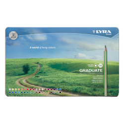 Lyra graduate 36 color metal crayons. pack.