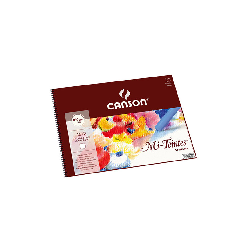 Blok Canson mi-teintes do pasteli na spirali 160g 16ark - sklep plasty