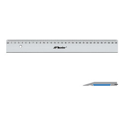 Aluminum cutting ruler with Leniar insert - szal art - sklep plastyczn