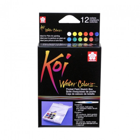 Sakura koi water colors set of 12 watercolors