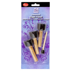 Set of 4 round Viva sponge brushes - szal art - sklep plastyczny