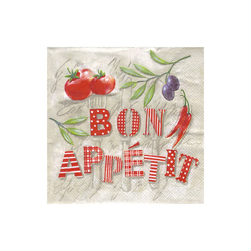 Decoupage Napkin Ambiente 7-13308330 bon appetit - szal art - sklep pl
