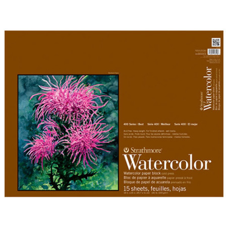 Strathmore s.400 watercolor paper block 300g 15 sheets - szal art - sk