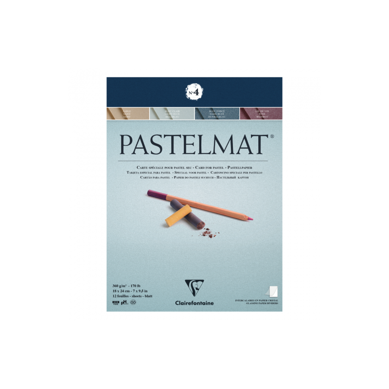 Blok Clairefontaine pastelmat nr 4 360g 12ark - sklep plastyczny - sza