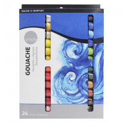 Daler Rowney simply zestaw gwaszy 24x12ml  - sklep plastyczny - szał d