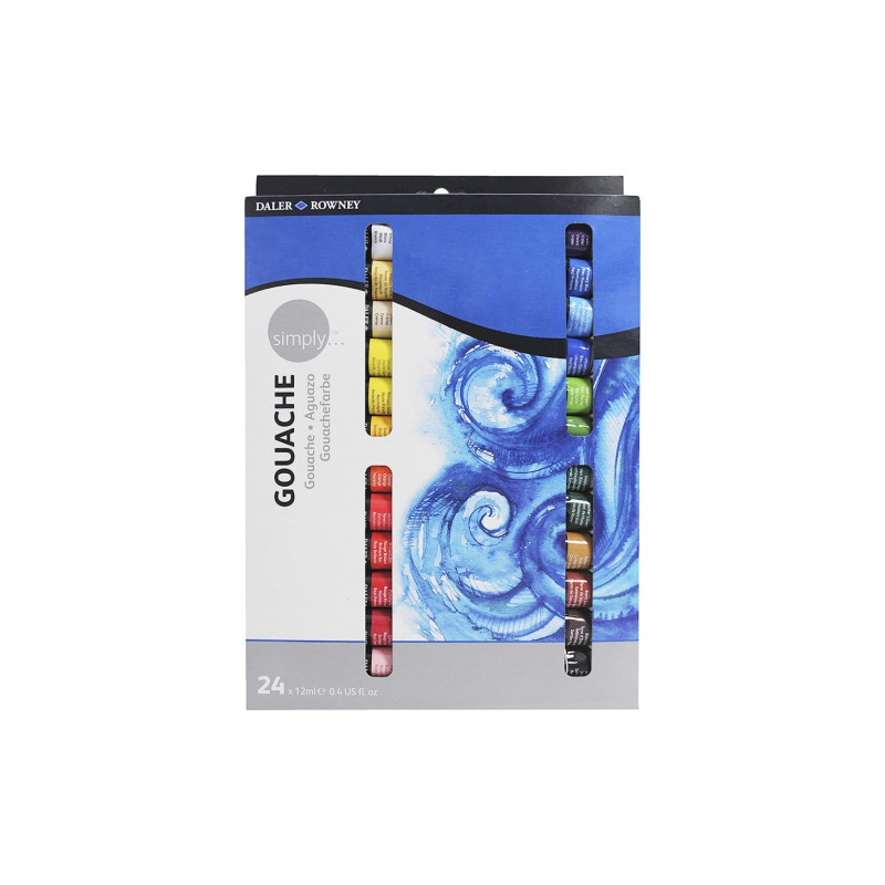 Daler Rowney simply zestaw gwaszy 24x12ml  - sklep plastyczny - szał d
