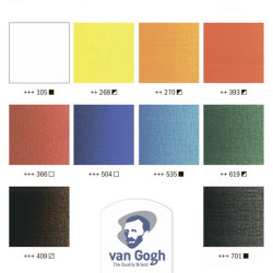 Talens van gogh basic zestaw farb olejnych drewniana kaseta - sklep pl