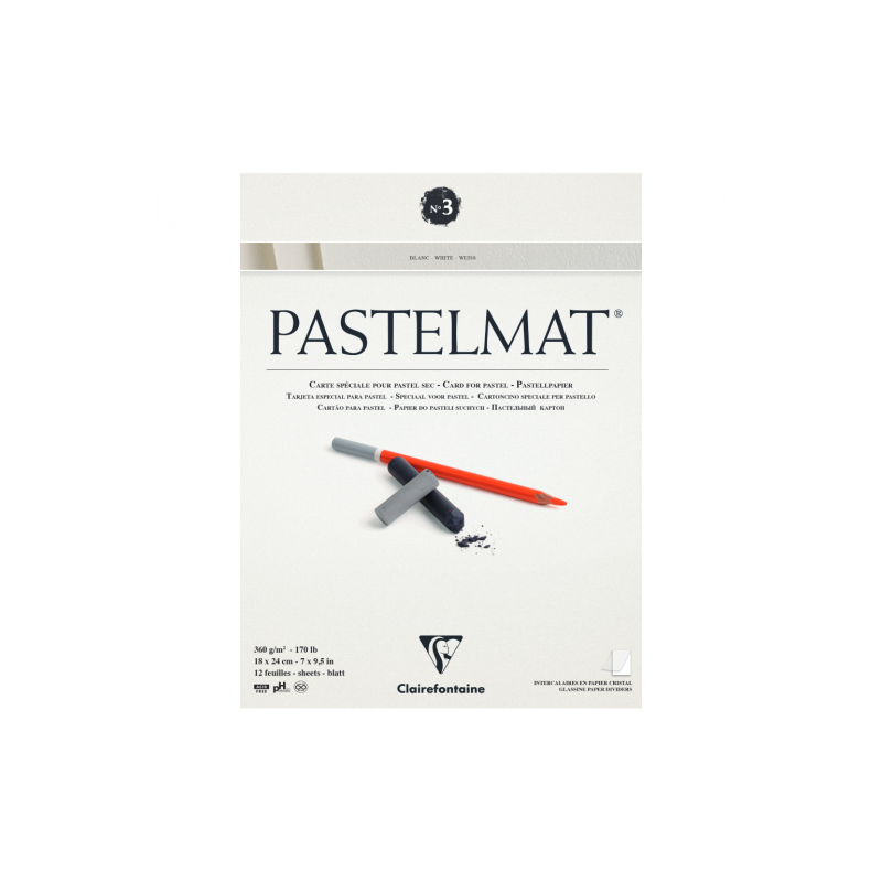 Blok Clairefontaine pastelmat nr 3 360g 12ark - sklep plastyczny - sza