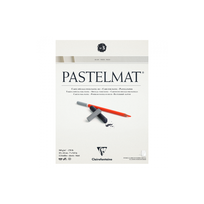 Block Clairefontaine pastelmat No. 3 360g 12 sheets