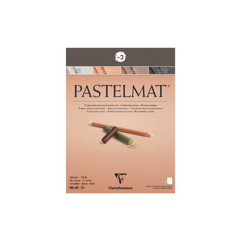 Blok Clairefontaine pastelmat nr 2 360g 12ark - sklep plastyczny - sza