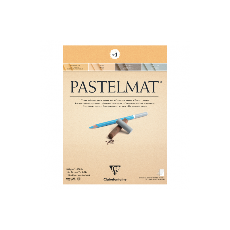 Block Clairefontaine pastelmat No. 1 360g 12 sheets