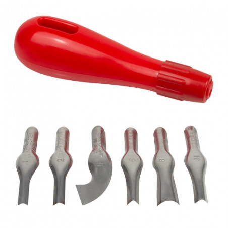 UART komplet do linorytu - 6 dłutek - sklep plastyczny - szał dla plas