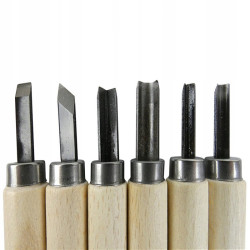 Set of chisels for linorite 6 pieces