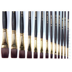 Series 1086F - brush mahogany flat, long