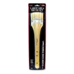 The set of 3 brushes ROYAL LANGNICKEL white bristles RL120