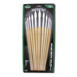 The set of 12 pbrushes ROYAL series RL9606 white synthetic round