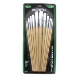 The set of 12 brushes ROYAL series RL9605 white synthetic flat