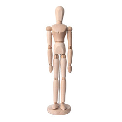 Manekin drewniany mężczyzna - wysokość 40 cm - sklep plastyczny - szał