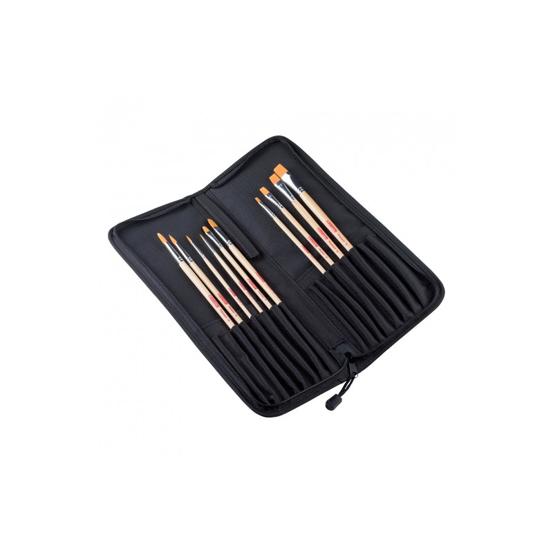 Talens artcreation set of 10 synthetic brushes in a case