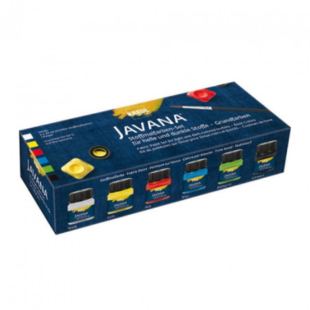 Kreul javana metallic zestaw farb do tkanin 6x20ml - Sklep plastyczny