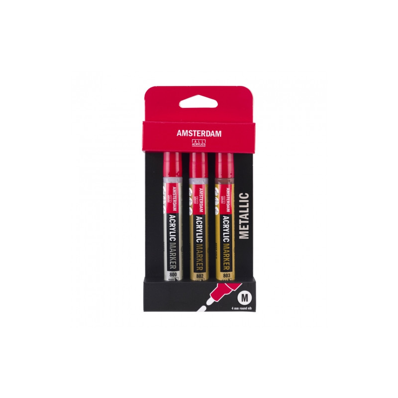 Talens amsterdam acrylic markers medium set of 3x4mm