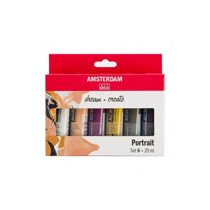 Talens Amsterdam 6x20ml portrait acrylic paint set