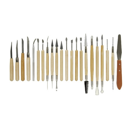 Zestaw narzędzi do modelowania - 22 sztuki - sklep plastyczny - szał d