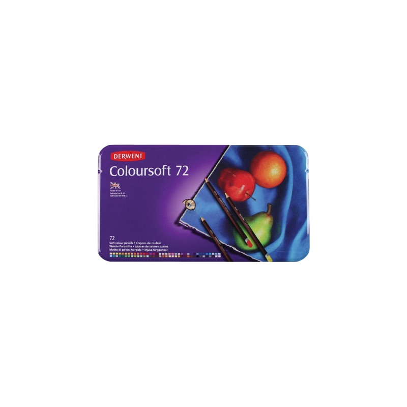 Derwent coloursoft set of crayons 72 colors