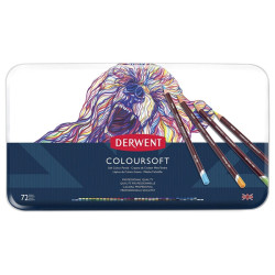 Derwent coloursoft set of crayons 72 colors
