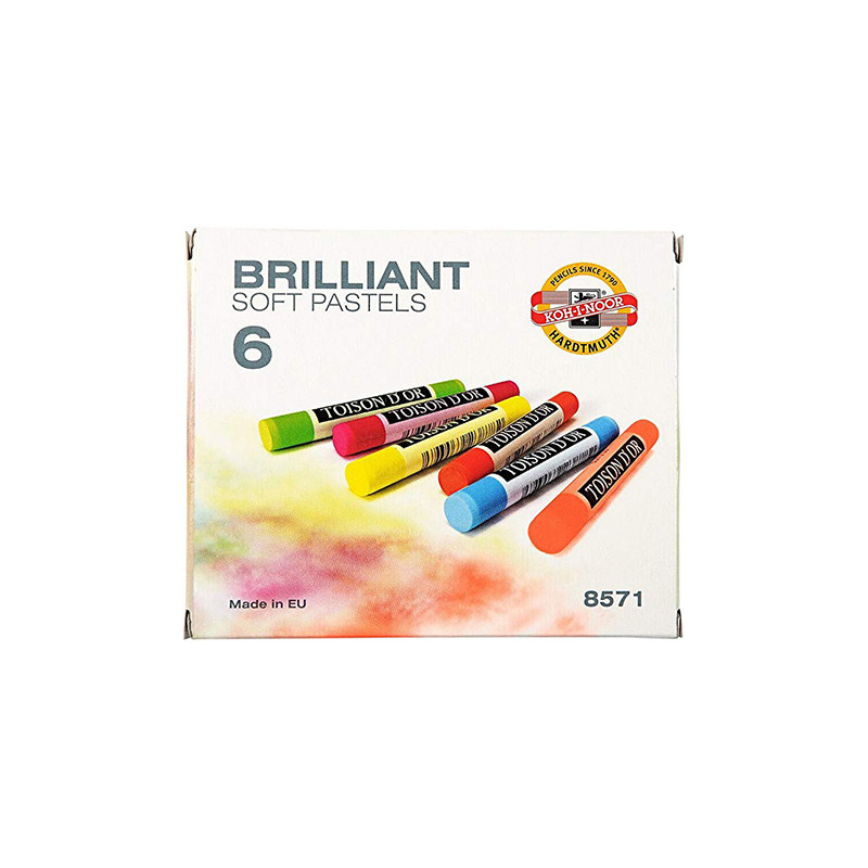 Koh-i-noor toison d'or zestaw 6 fluorescencyjnych pasteli suchych - sk