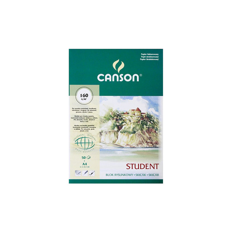Blok Canson student rysunkowy 150-160g - sklep plastyczny - szał dla p
