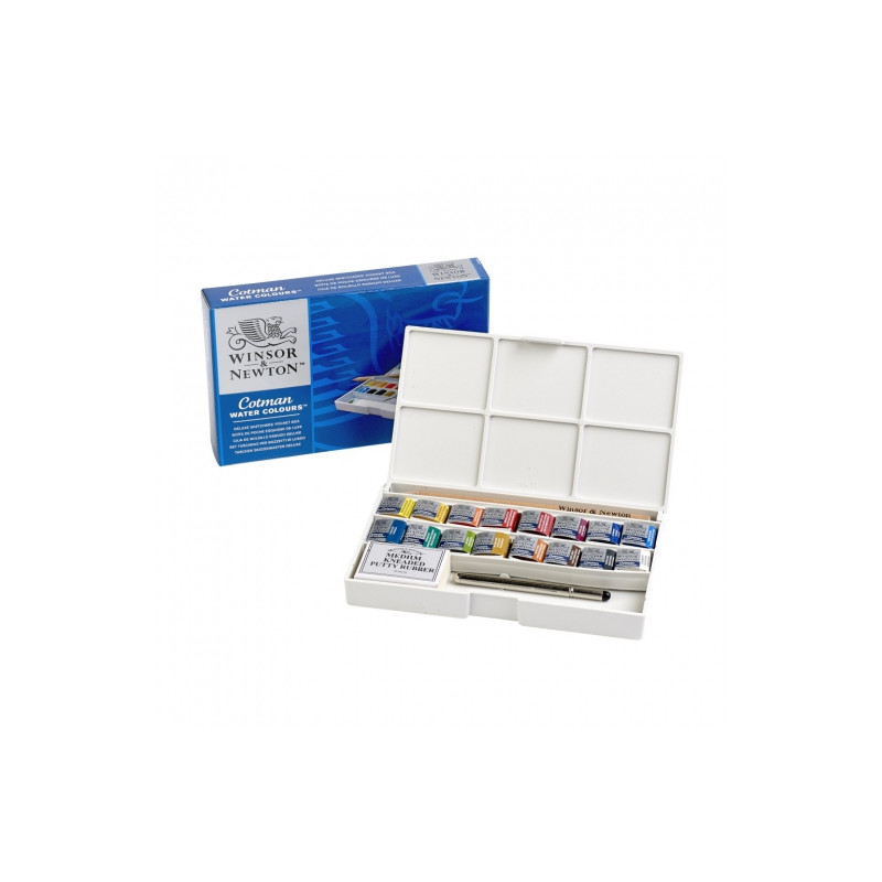 Watercolors Cotman Deluxe Sketch 16 col - sklep plastyczny - szał dla
