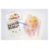 Watercolor Cotman paints painting plus 24 half pans