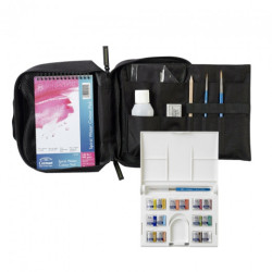 Winsor&Newton set of watercolor cotman travel bag 14 half pans