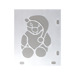 Christmas template - bear - sklep plastyczny - szał dla plastyków