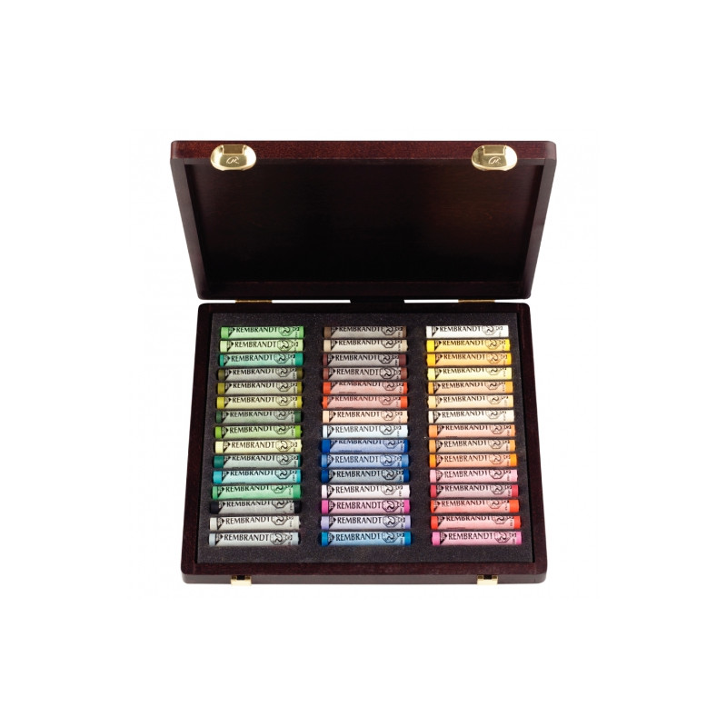 Talens Rembrandt set of 45 pastels in a wooden box