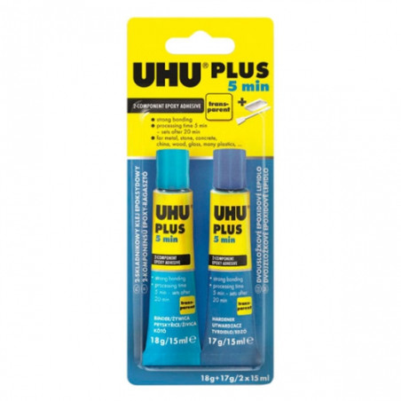 UHU plus 5min adhesive - epoxy adhesive - szal art - sklep plastyczny