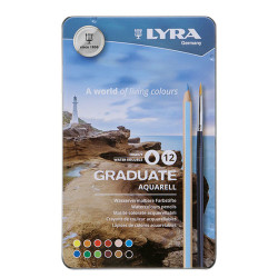 Lyra Graduate Watercolor 12 colors metal. pack. - szal art - sklep pla