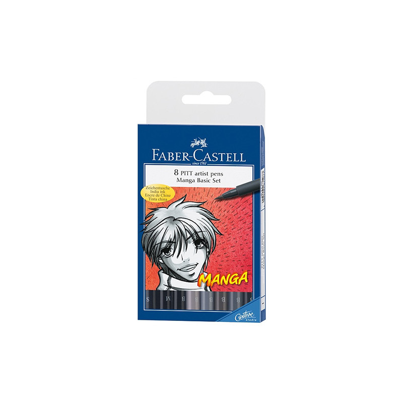 Faber-Castell pitt artist pen manga zestaw 8 pisaków - sklep plastyczn