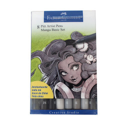 Faber-Castell pitt artist pen manga zestaw 8 pisaków - sklep plastyczn